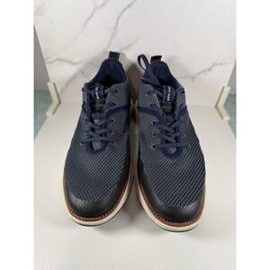 Cole Haan Grand Atlantic Textured Lace Up Sneakers Marine Blue Sz 9.5 Men's